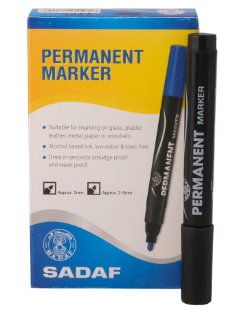 Permanent Pen Marker Black Sadaf 2mm BOX