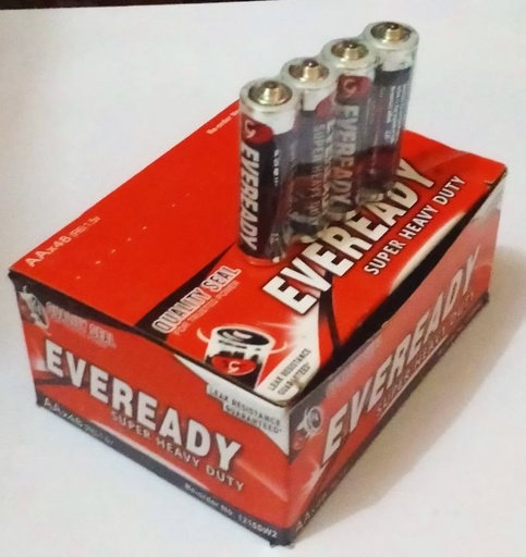 Battery, Eveready Heavy Duty AA No.Red AASW4 48Pc/12Pak