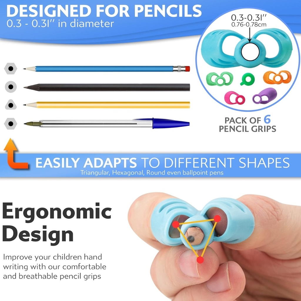 Pencil Grips 6pcs box N0:PG25-2