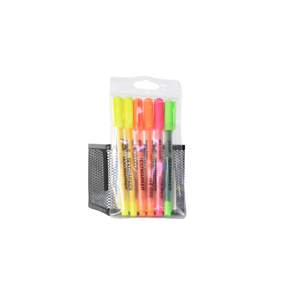 Pauli Text Markers Colorful 6Pc
