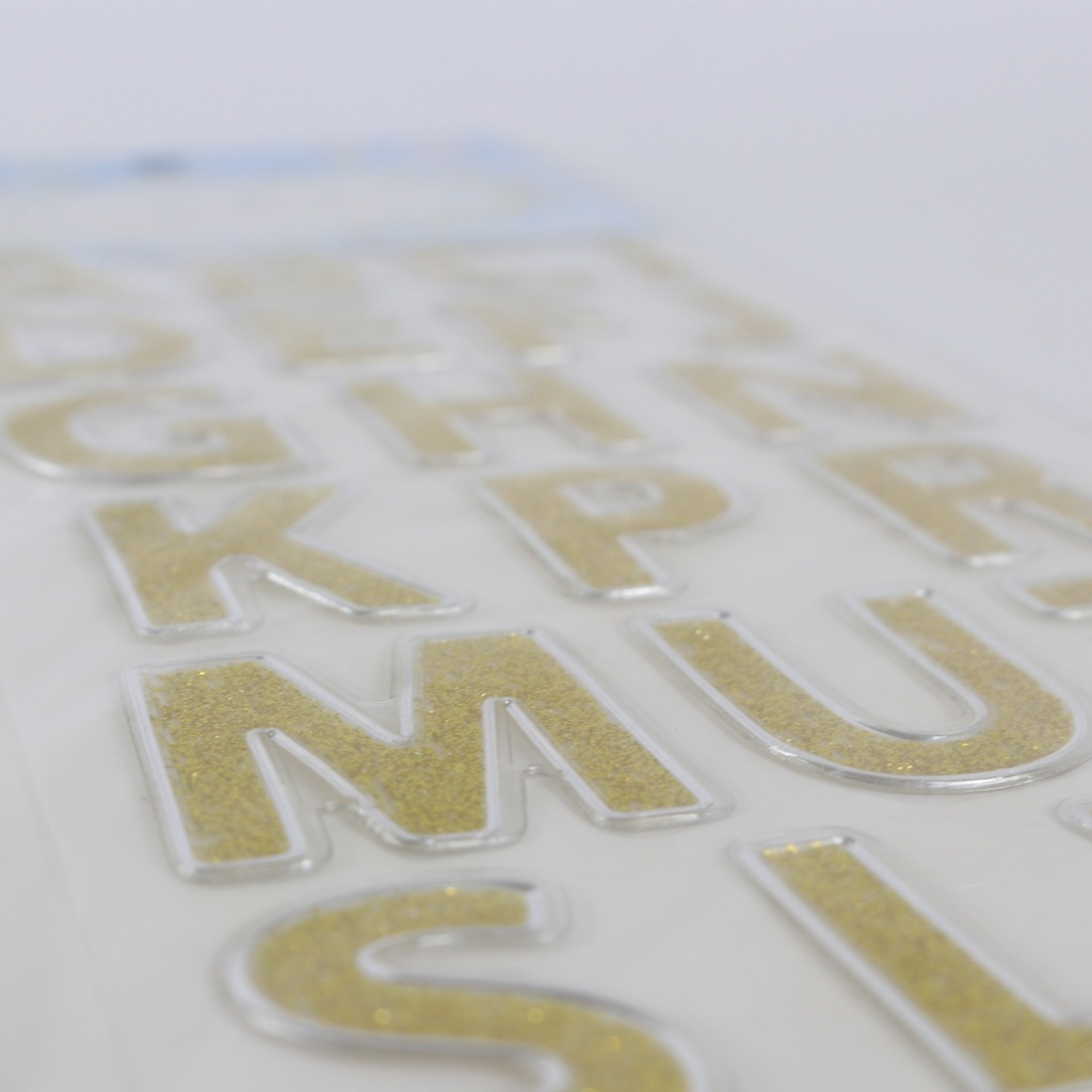 AB Sticker Character Shape, ZZZ, Gold