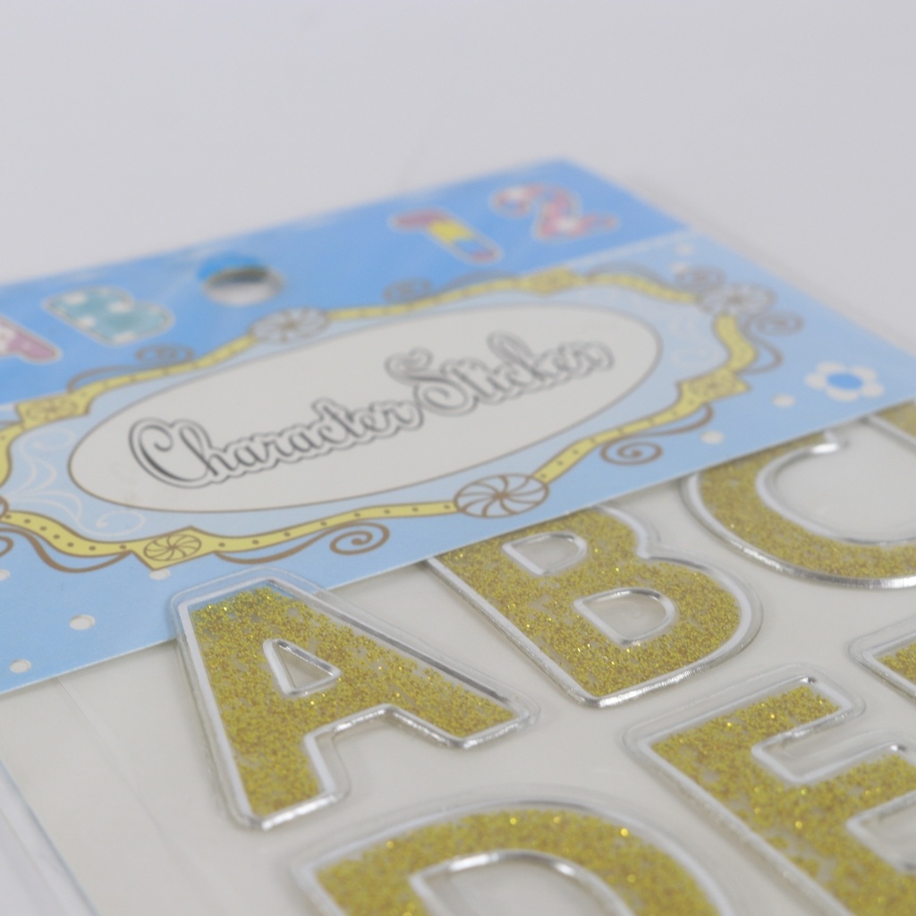 AB Sticker Character Shape, ZZZ, Gold