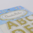 AB Sticker Character Shape, ZZZ, Gold