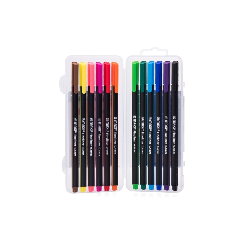 Maxi Fineliner Triangular 0.4mm 12 Color