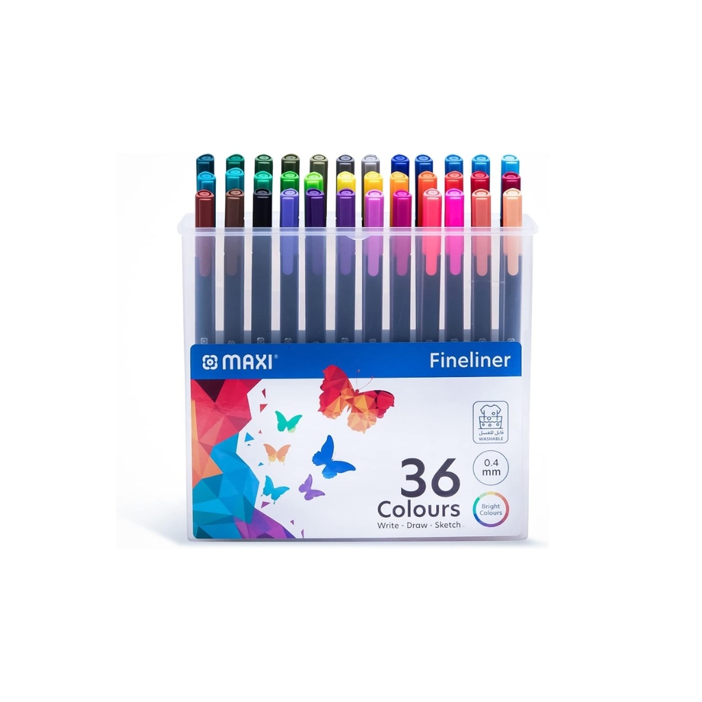 Maxi Fineliner Triangular 0.4mm 36 Color