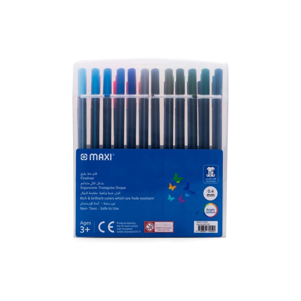 Maxi Fineliner Triangular 0.4mm 36 Color