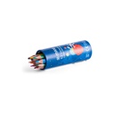 Maxi Triangular Color Pencils 12 Color Half-Size in a Round Metal Tin 