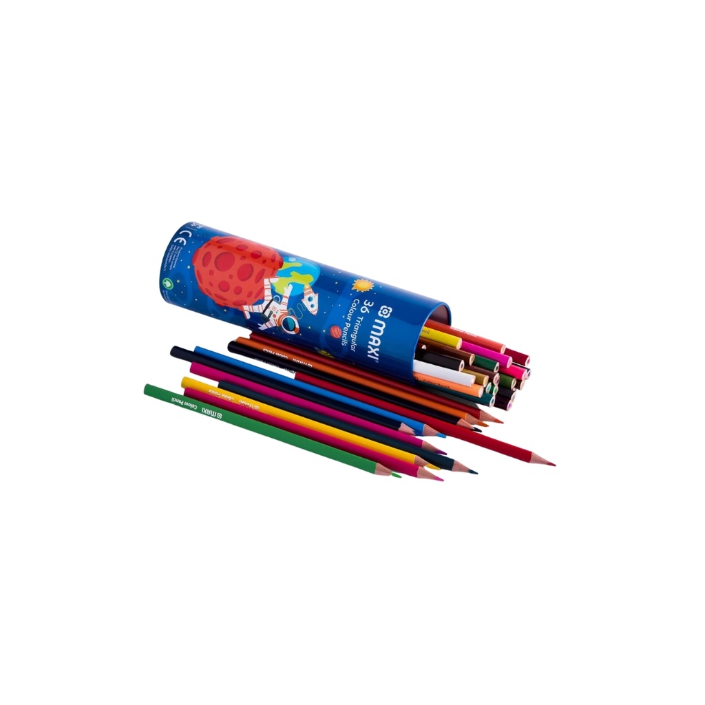 Maxi Triangular Color Pencils 36 Color Rt