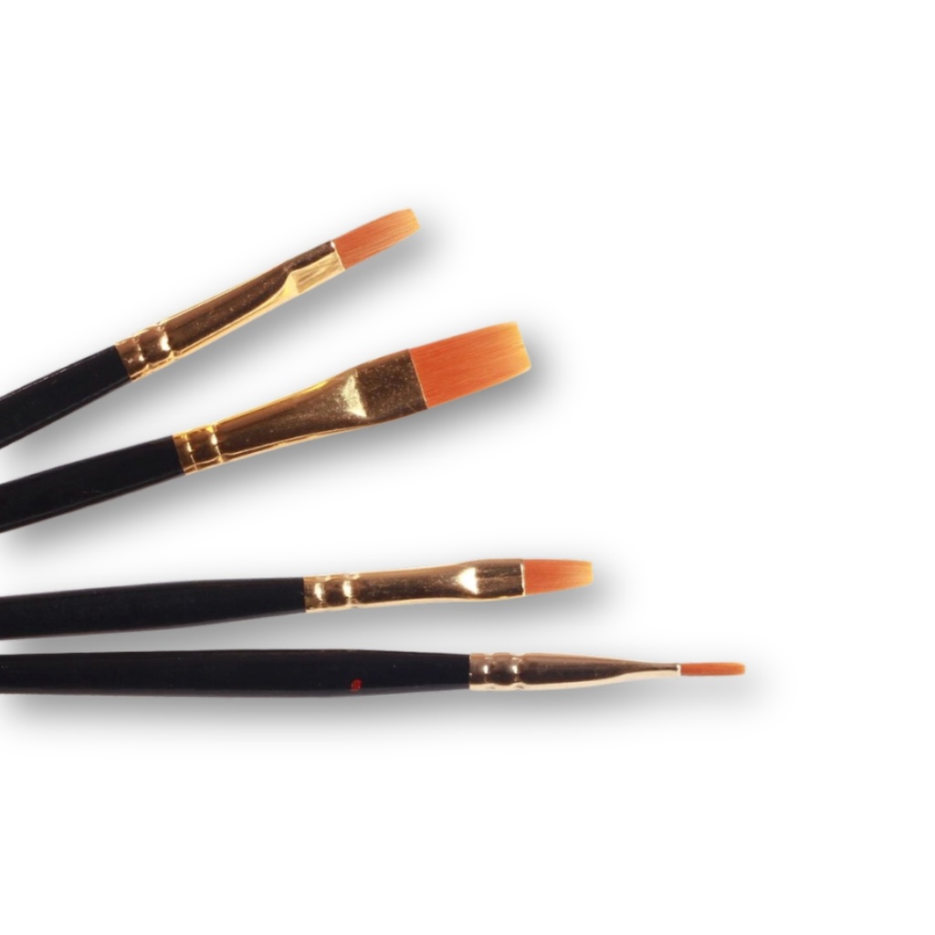 Faber Castell 4 Flat Paint Brushes