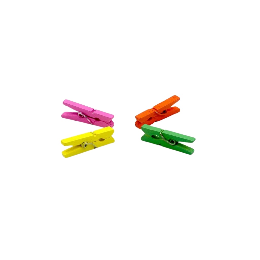 Leeno Craft Wood Color Clips 30x5mm 25PC