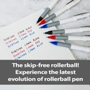 Pentel Floatune Rollerball Pen, 0.8mm Medium Line, Black Ink, 12 Pack 