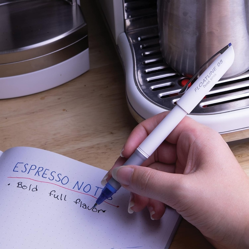 Pentel Floatune Rollerball Pen, 0.8mm Medium Line, Blue Ink 