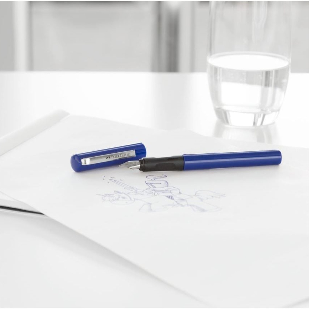 Fountain Pen Blue Faber-Castell + Ink cartridges
