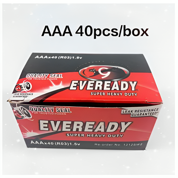 Battery, Eveready Heavy Duty AAA No.912SW4 40Pc/10Pak