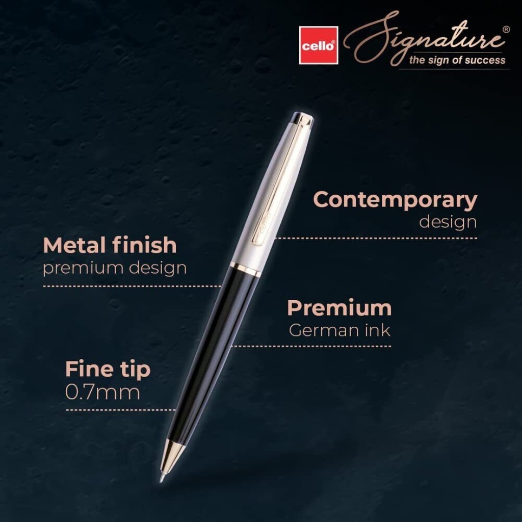 CELLO Signature Pen MOONLIT Blue 