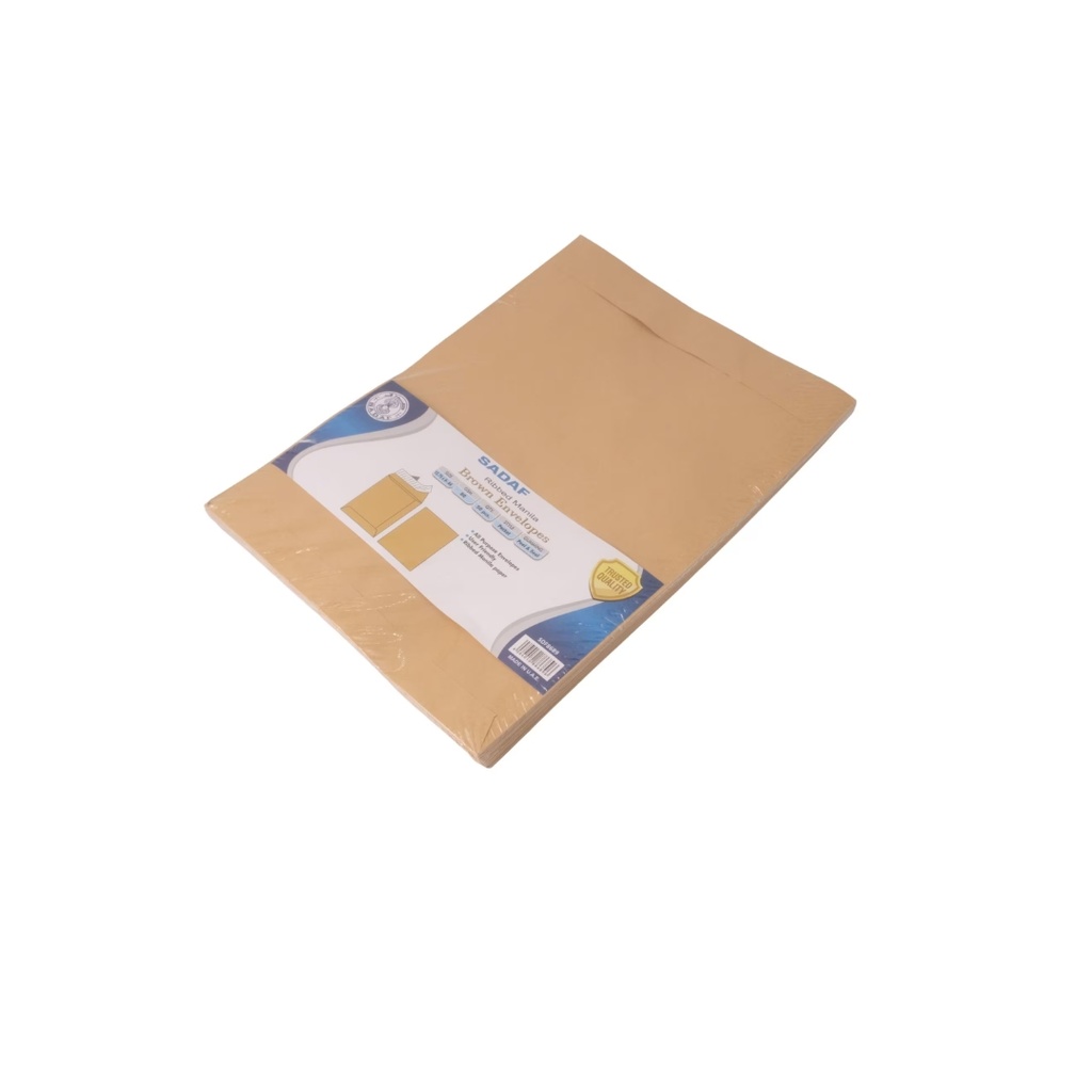 Sadaf Envelopes, 12.75 x 9cm, 50-Pieces, 110GSM, A4 Size, Brown
