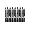 DELI,Permanent Marker Black Pen No.U10020 1Pack/12pc