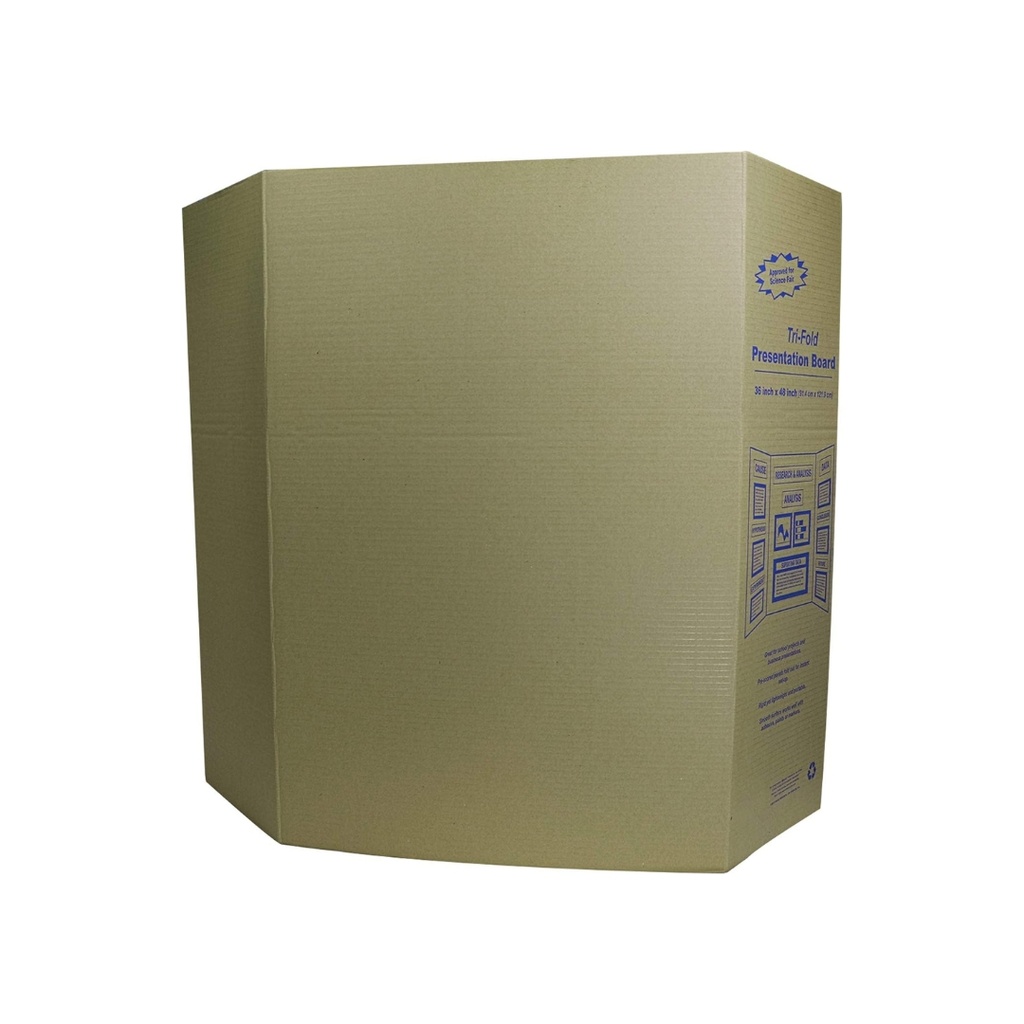 The evanz Tri-Fold Display Board , size 121.9 x 91.4