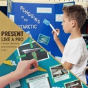 The evanz Tri-Fold Display Board , size 121.9 x 91.4