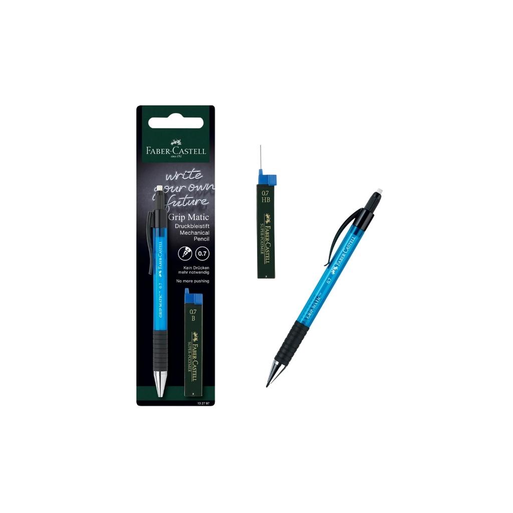 Faber Castell - Grip Matic Mechanical Pencil 0.7mm + leads