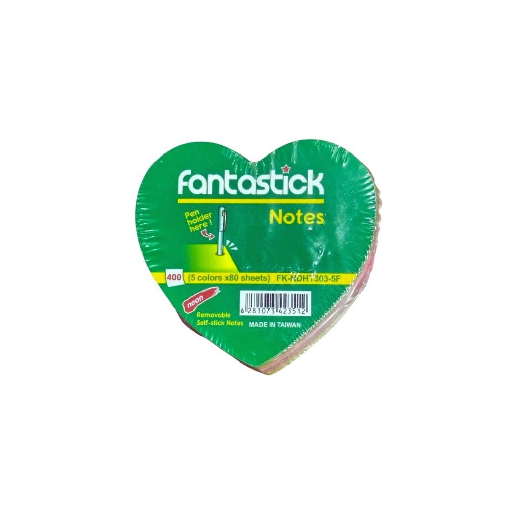 FantaStick - Sticky Notes Colorful Heart Shaped