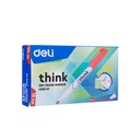 Deli-EU00640 Whiteboard Marker, Red 1-1.5mm