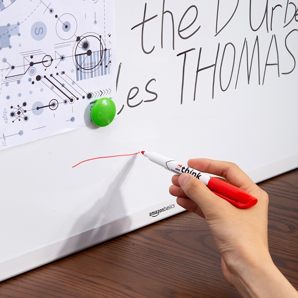 Deli-EU00640 Whiteboard Marker, Red 1-1.5mm