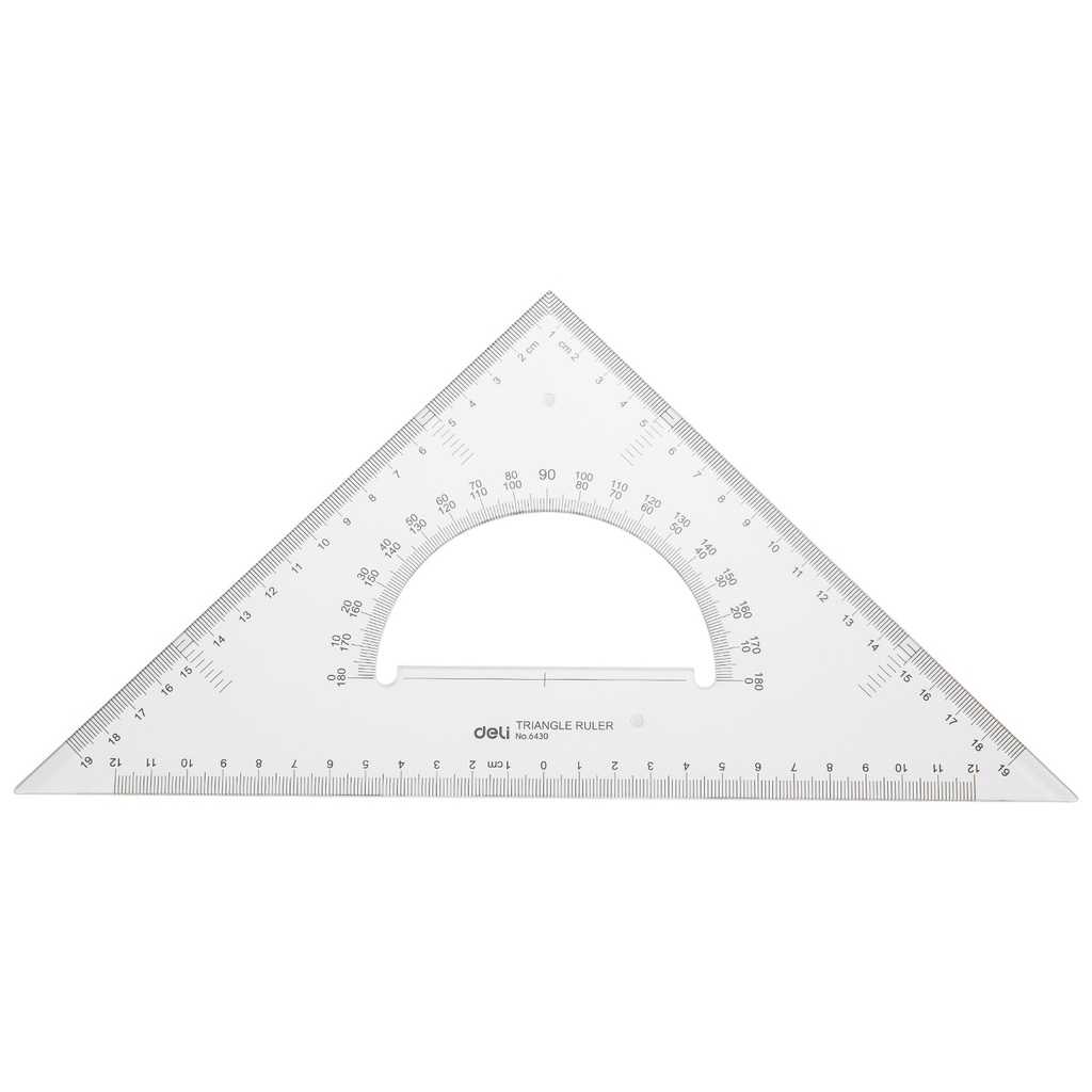 Deli-E6430 Set Square TRANSPARENT ,28cm