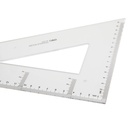 Deli-E6430 Set Square TRANSPARENT ,28cm
