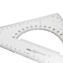 Deli-E6430 Set Square TRANSPARENT ,28cm