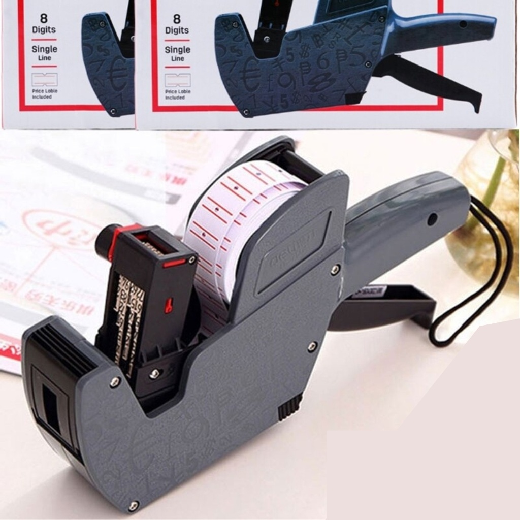 Deli-7504 Price Label Gun, GREY ,8 digits