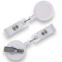 Leeno - White Badge Reel clip Round 