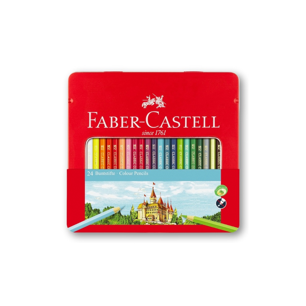 FABER CASTELL CLASSIC COLOUR PENCILS 24PEC