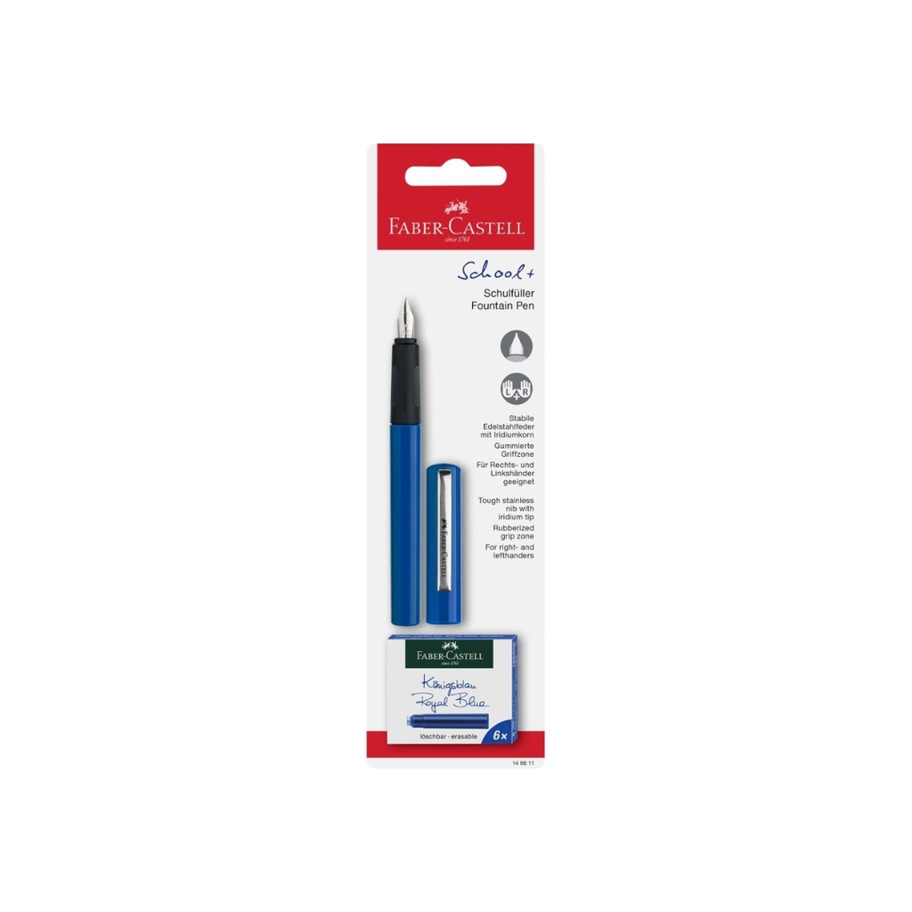 Fountain Pen Blue Faber-Castell + Ink cartridges NO.FC149811