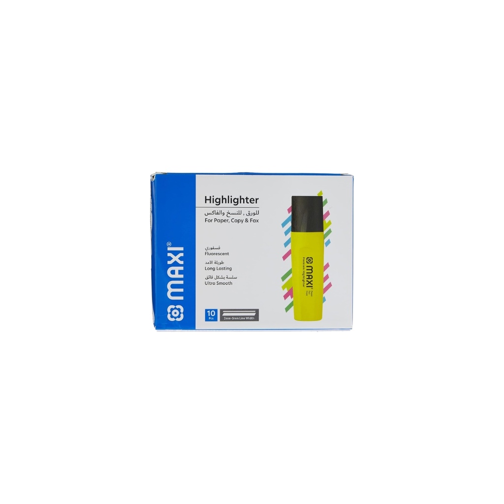 Maxi Highlighter Box/10Pcs Yellow