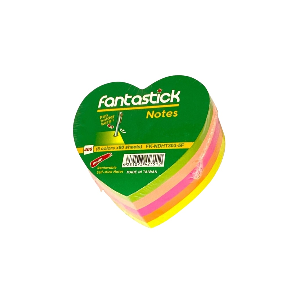 FantaStick - Sticky Notes Colorful Heart Shape