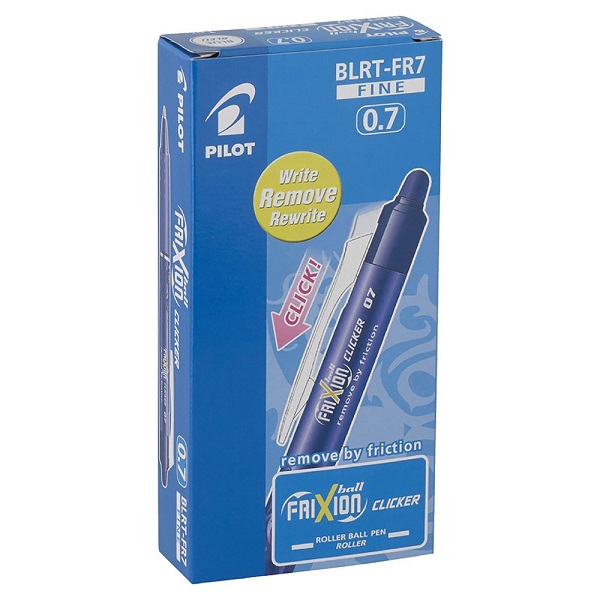 Pilot Frixion Clicker 0.7 Blue Ball Pen 12pc