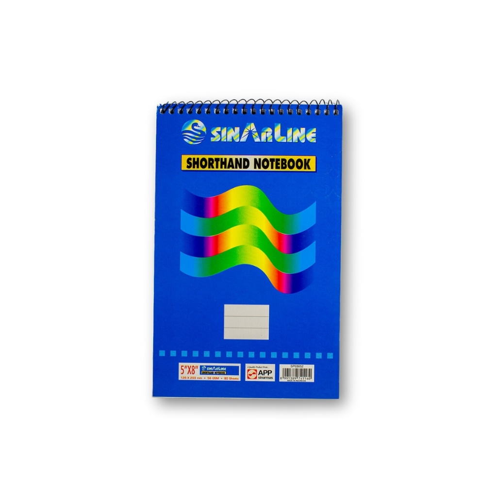 SinarLine Spiral Short Hand Notebook 5X8 70SHT SP03055
