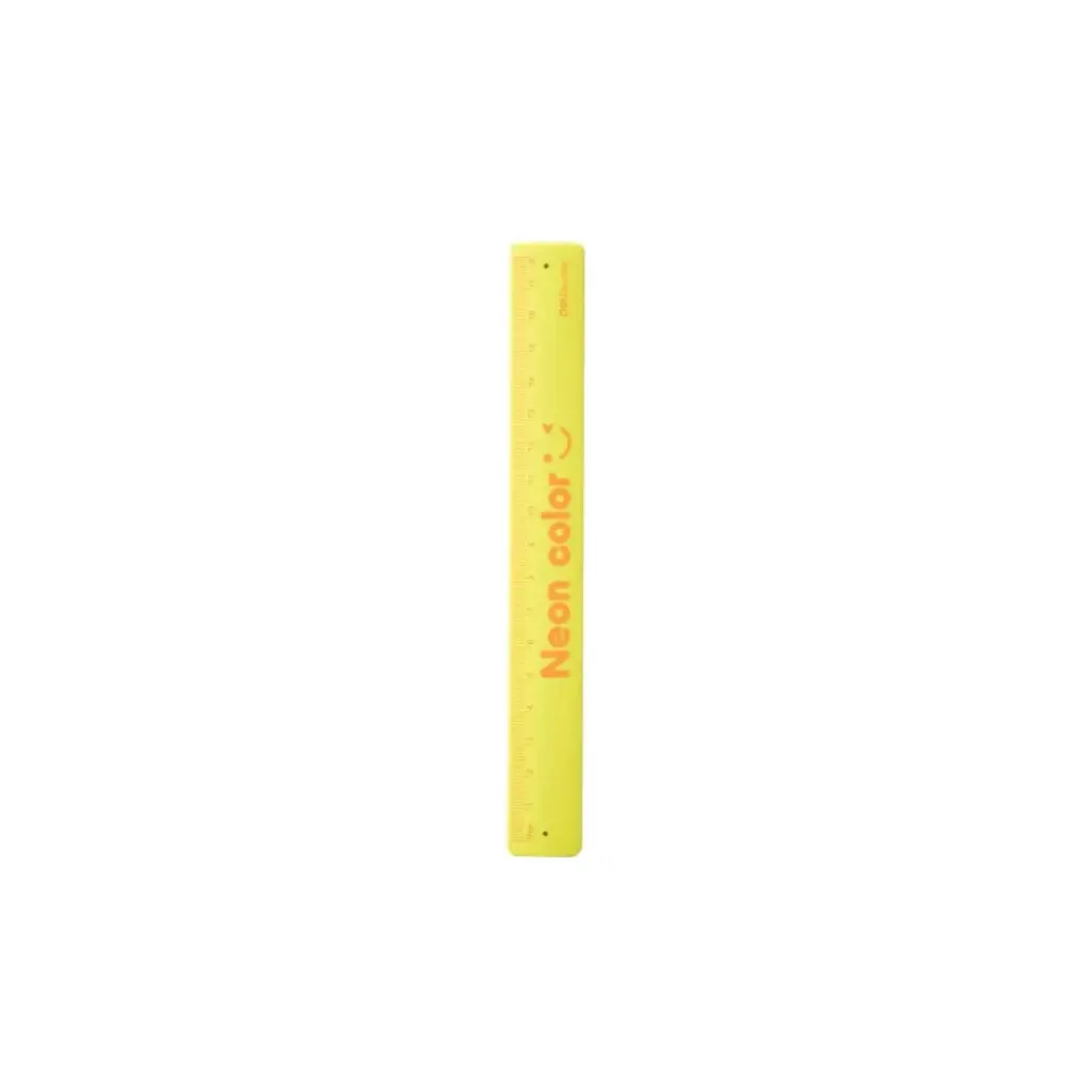 RULER DELI NEON YELLOW COLOR 18 CM