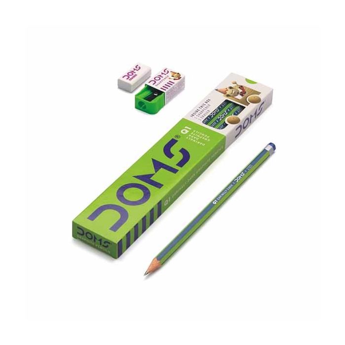 DOMS Q1 12 HB PENCILS DEEP DARK