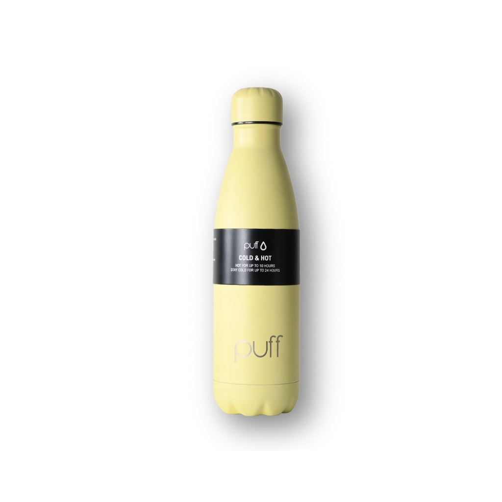 Puff - Water Bottle Creamy Gold Color 500ML