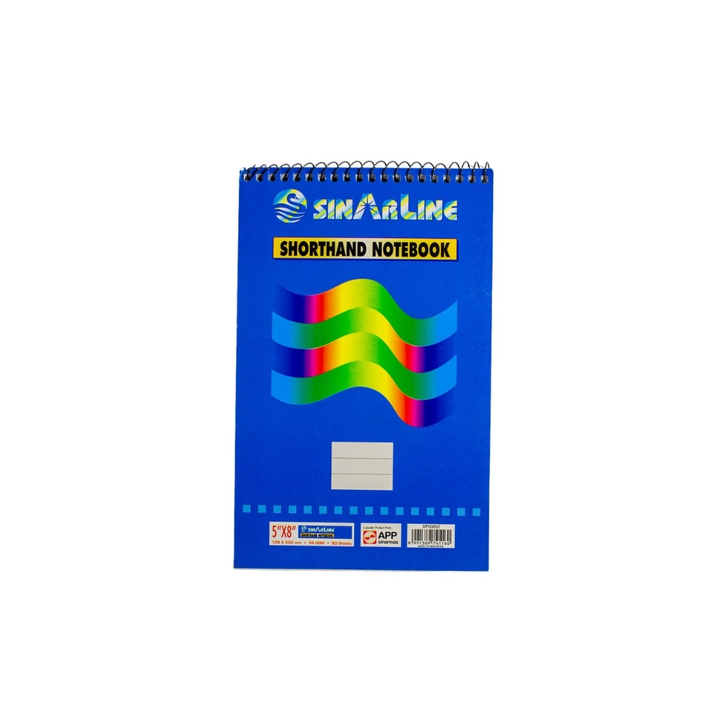 Sinarline spiral Shorthand notebook 5x8 80 sheets