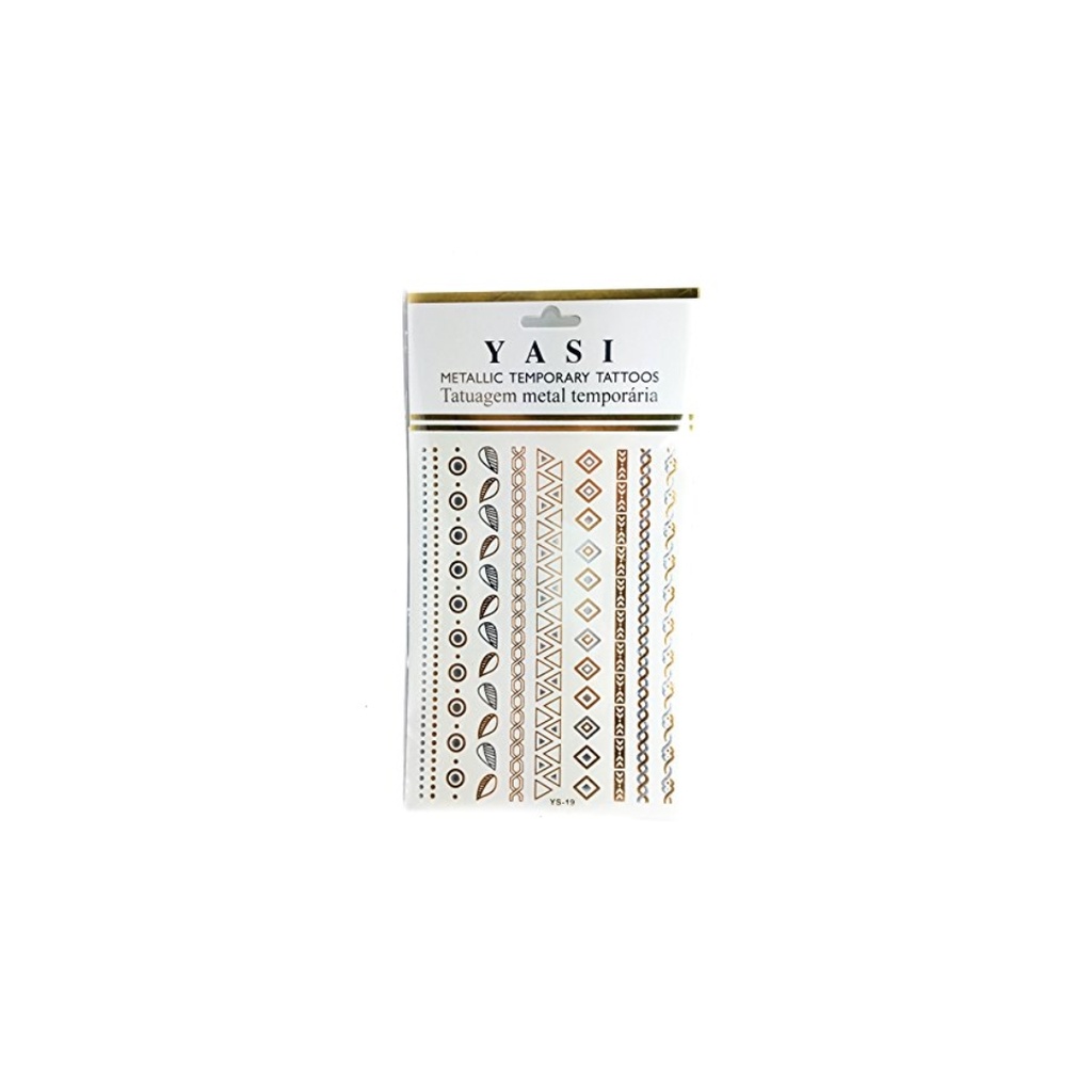 Yasi Metallic Temporary Tattoo - Different chains