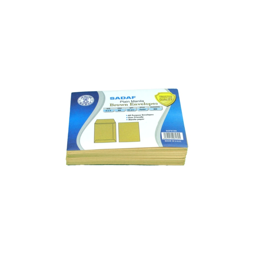 Sadaf envelope brown 4"X3" 80 GSM - 1 PCS