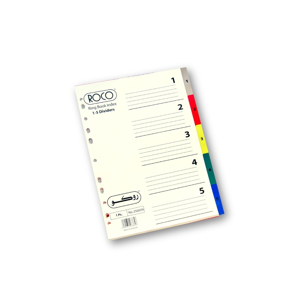 Ring Book Index 5 Dividers Roco