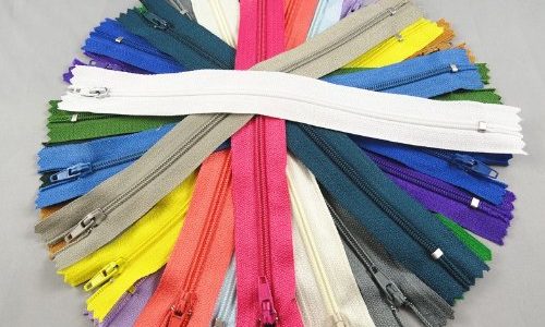 Sewing combination with zipper and button