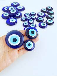 Blue Evil Eye Charm 12 Pcs Glass Evil Eye