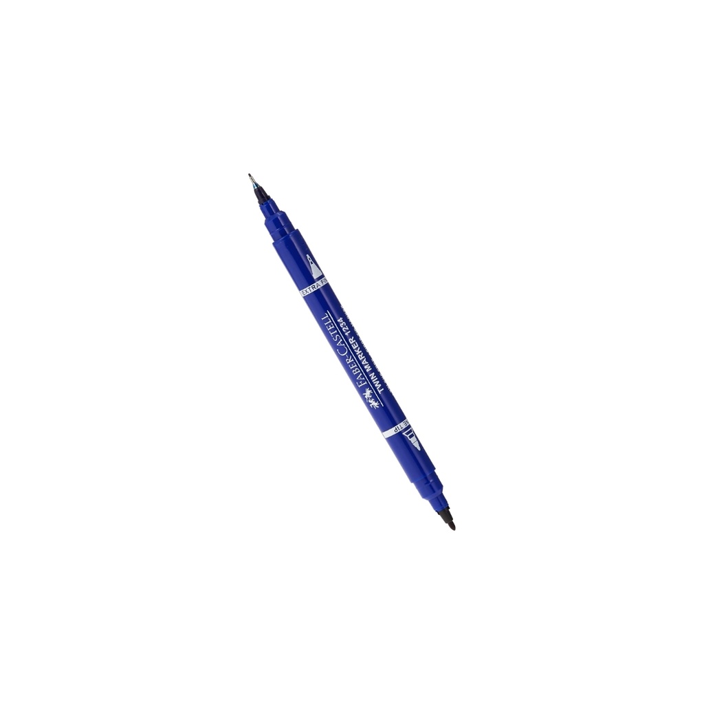 Faber Castell - Permanent Twin Marker 1234 Blue 1 Piece 