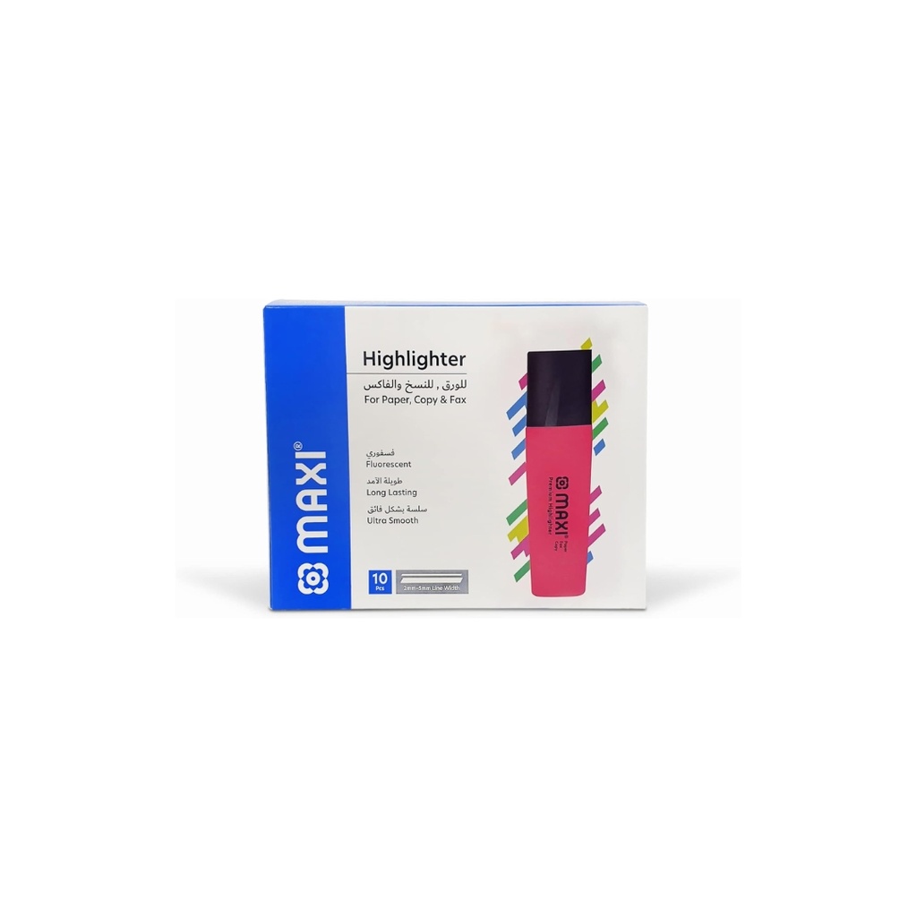 Maxi Highlighter Box/10Pcs Pink