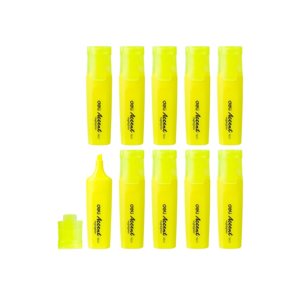 Deli-ES621 Highlighter, Yellow, 1-5mm, box - 10pc